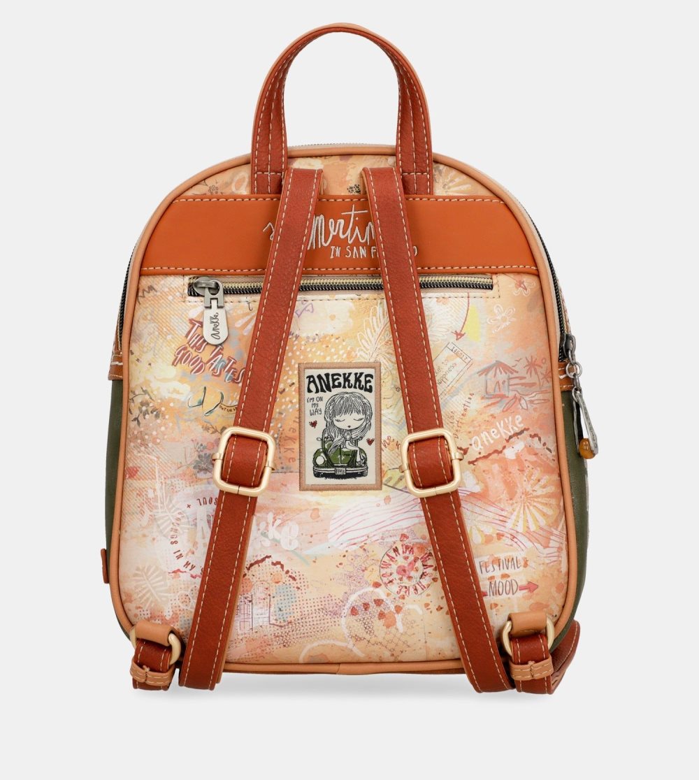 Plecaki Anekke Peace & Love Camel Medium Backpack Damskie | 265HUJKSZ