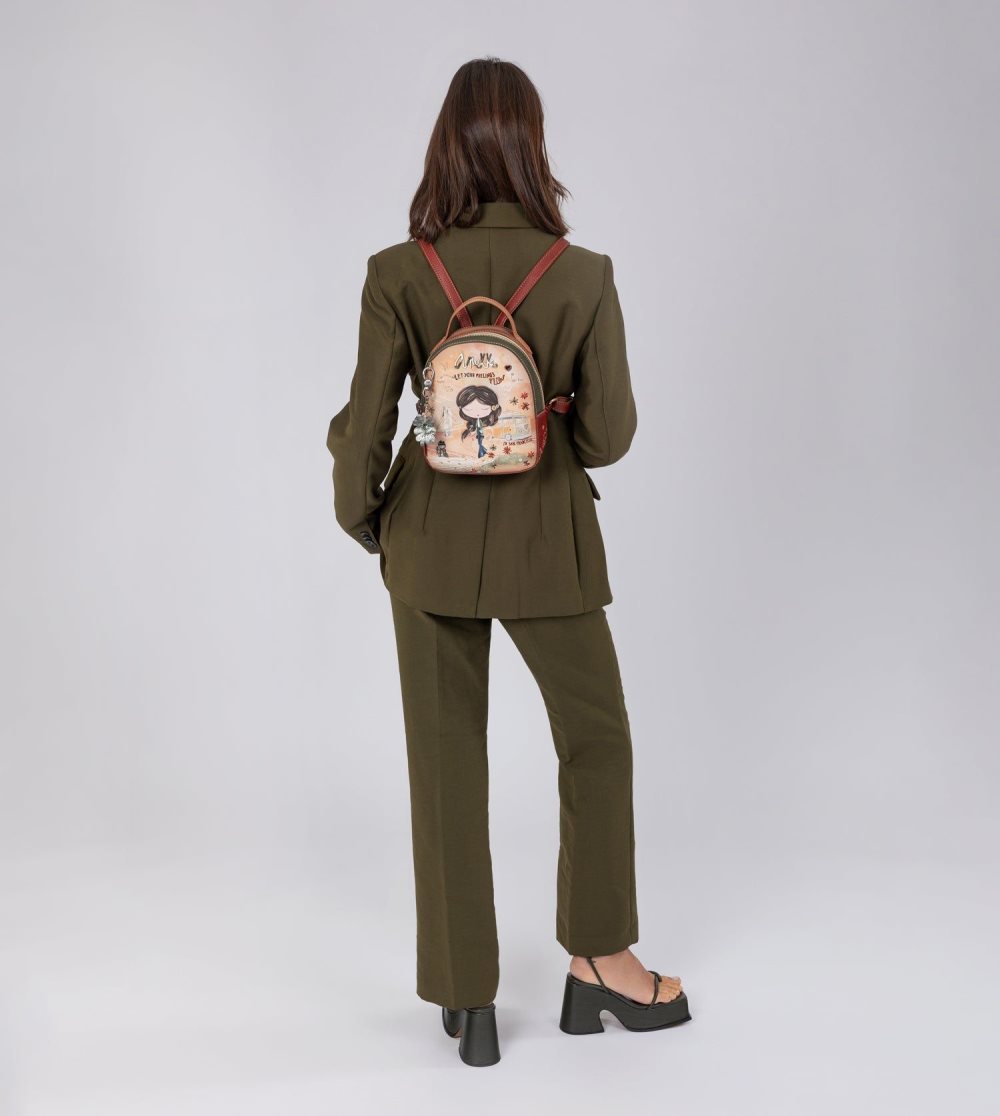 Plecaki Anekke Peace & Love Camel Small Backpack Damskie | 628DSTVPK