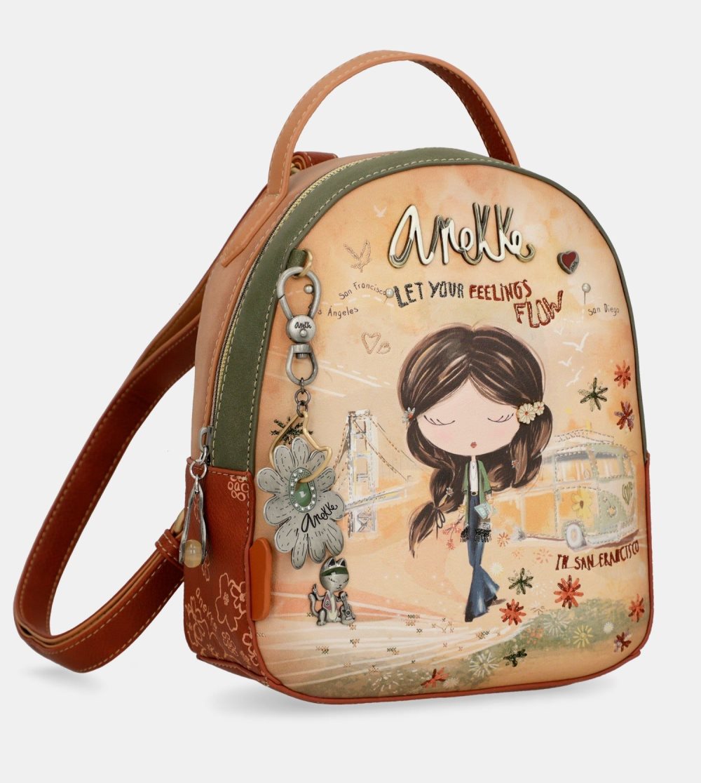 Plecaki Anekke Peace & Love Camel Small Backpack Damskie | 628DSTVPK