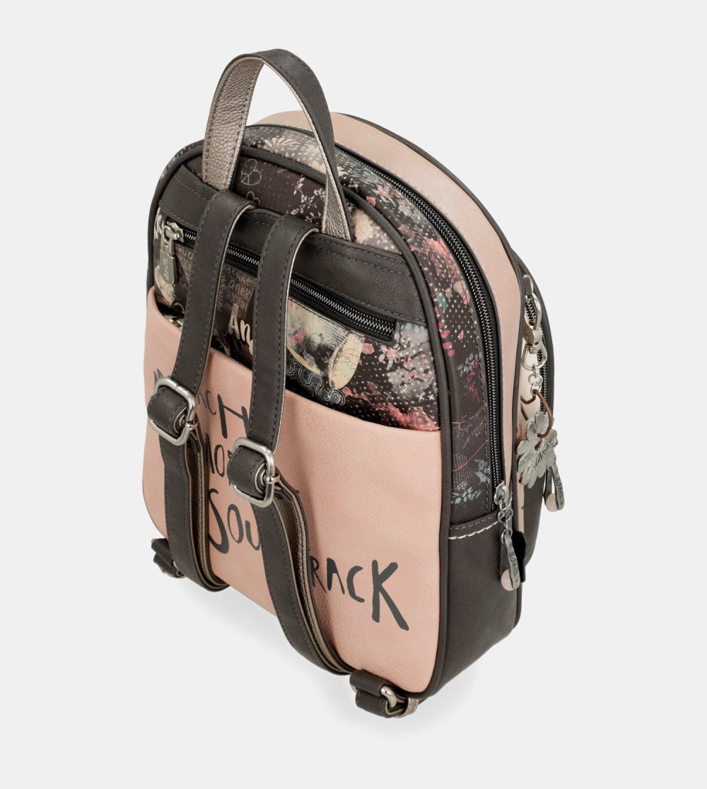 Plecaki Anekke Peace & Love Pink Medium Backpack Damskie | 061EHUTYM