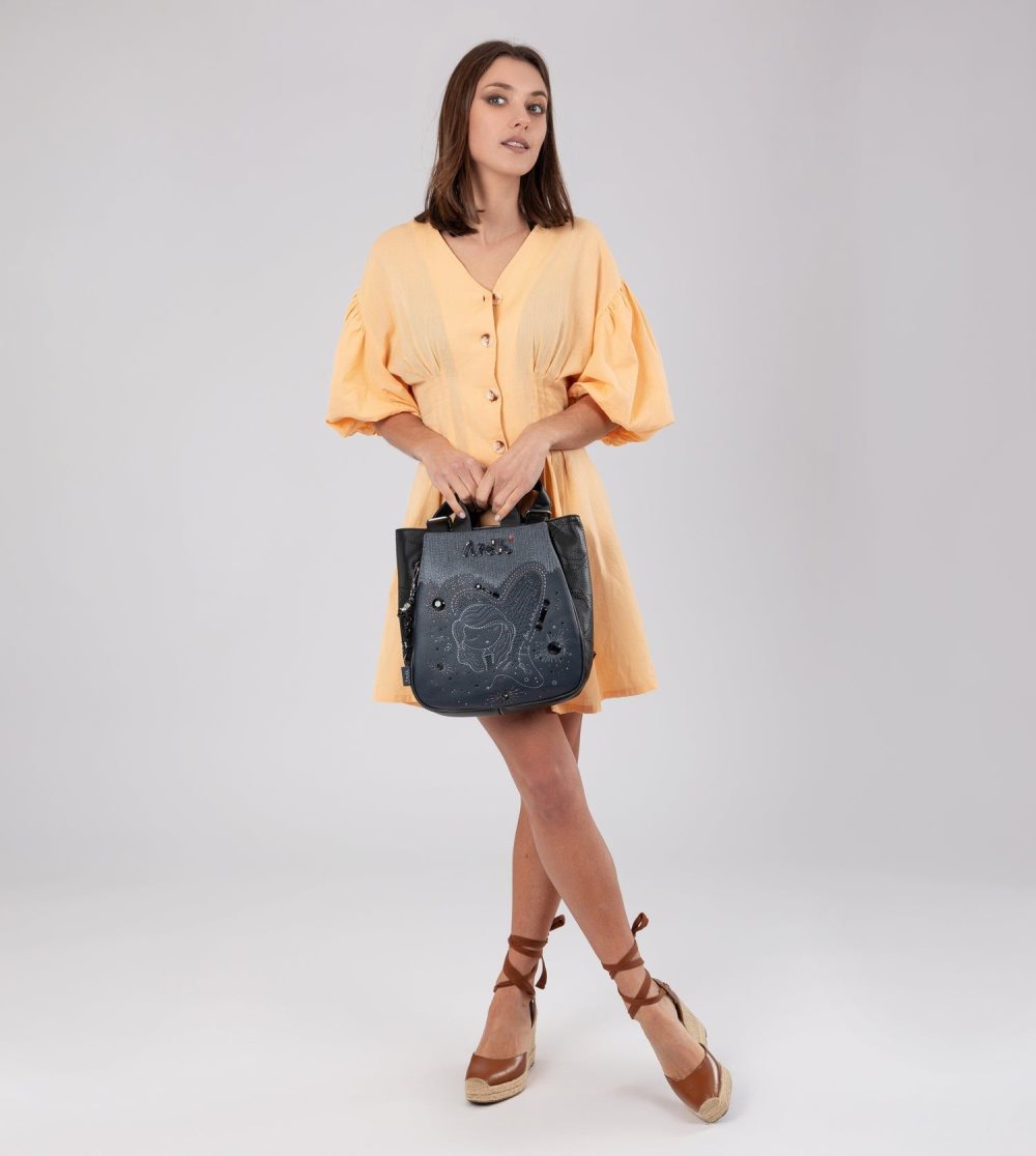 Plecaki Anekke Studio Navy Blue Medium Backpack Damskie | 409ZQYKSI