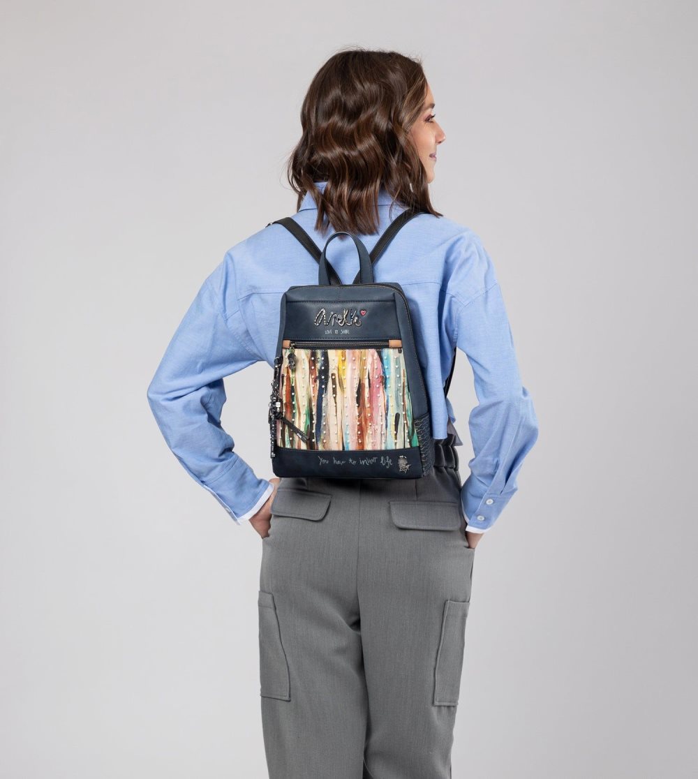 Plecaki Anekke Studio Navy Blue Pearl Backpack Damskie | 527USOWQP