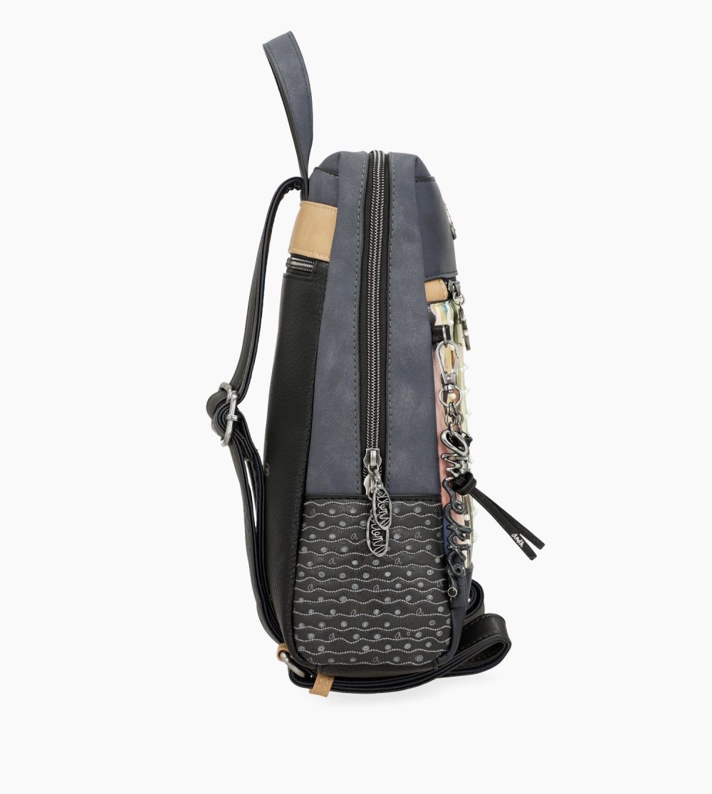 Plecaki Anekke Studio Navy Blue Pearl Backpack Damskie | 527USOWQP