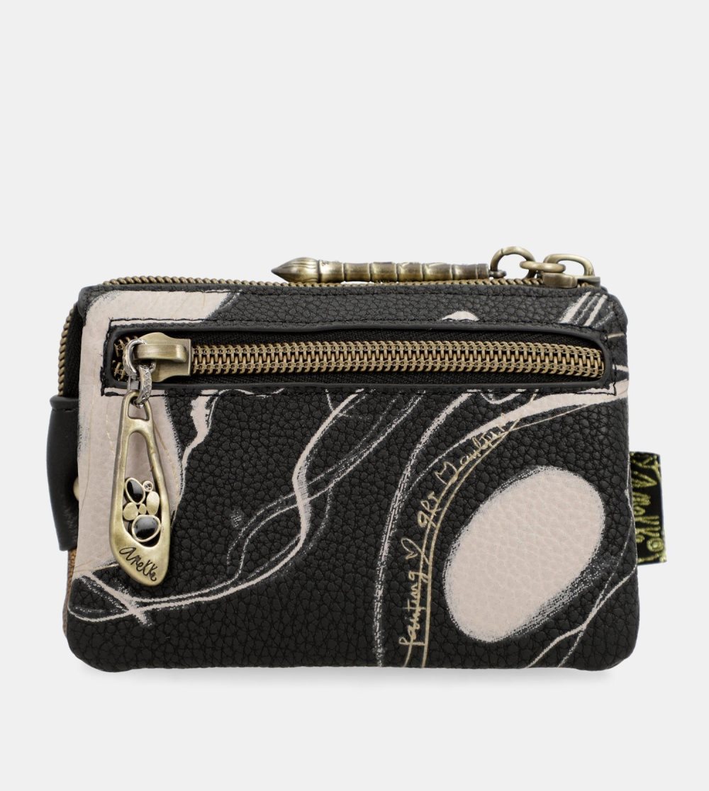 Portfele Anekke 3 Compartment Purse Black Nature Shodo Damskie | 430SMLZCW
