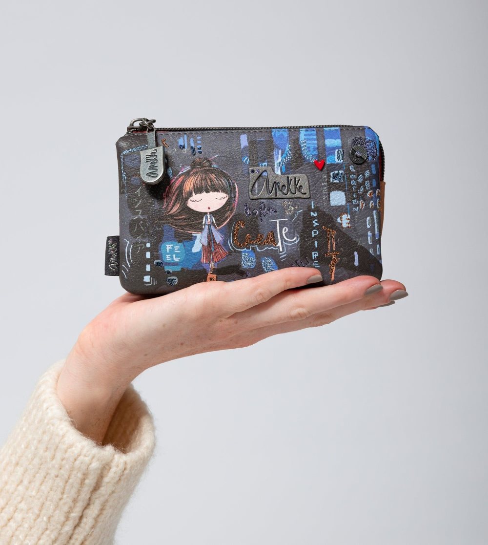 Portfele Anekke Contemporary Triple Compartment Wallet Damskie | 472AEOFIG
