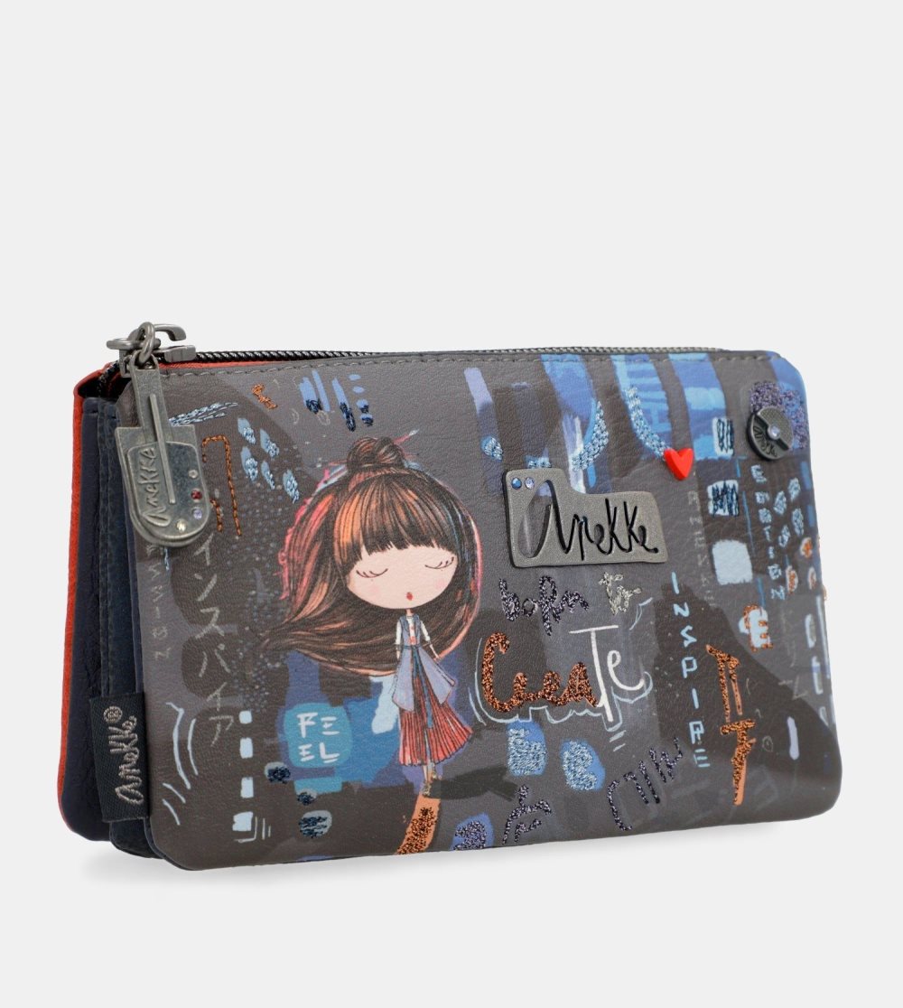 Portfele Anekke Contemporary Triple Compartment Wallet Damskie | 472AEOFIG