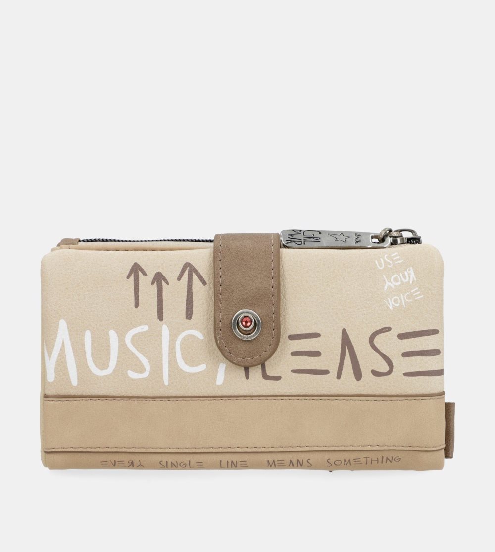 Portfele Anekke Energy Beige Large Wallet Damskie | 976BTEAVO