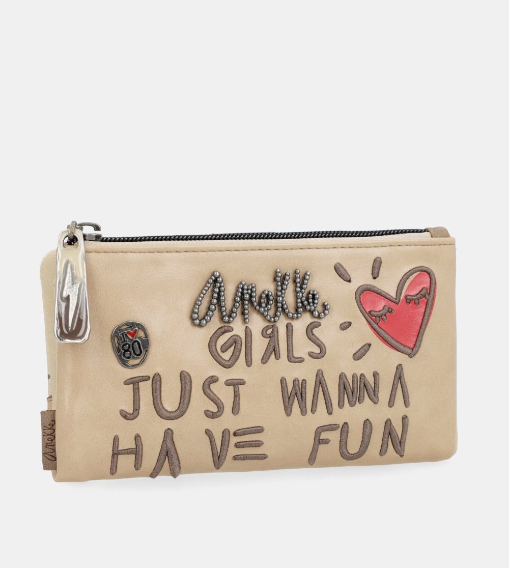 Portfele Anekke Energy Beige Large Wallet Damskie | 976BTEAVO