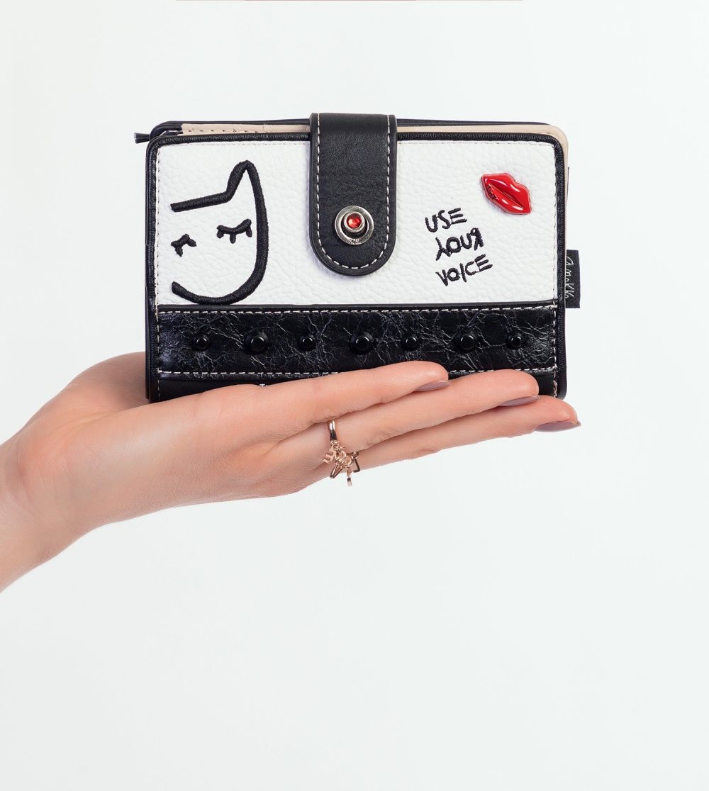 Portfele Anekke Energy Flexible White Wallet Damskie | 512ZCLBAV