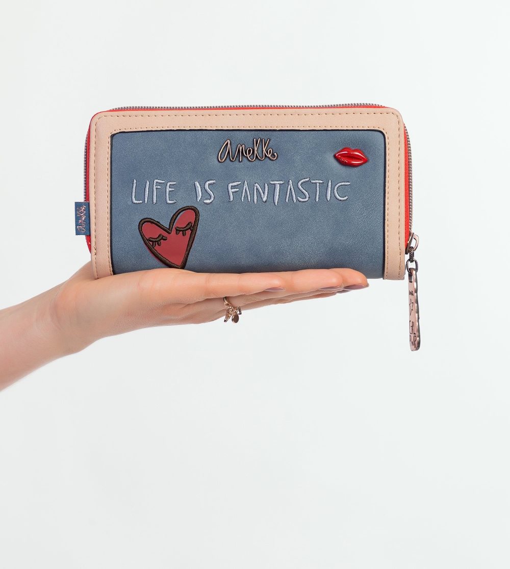 Portfele Anekke Fancy Large Wallet Damskie | 847DTPZMB