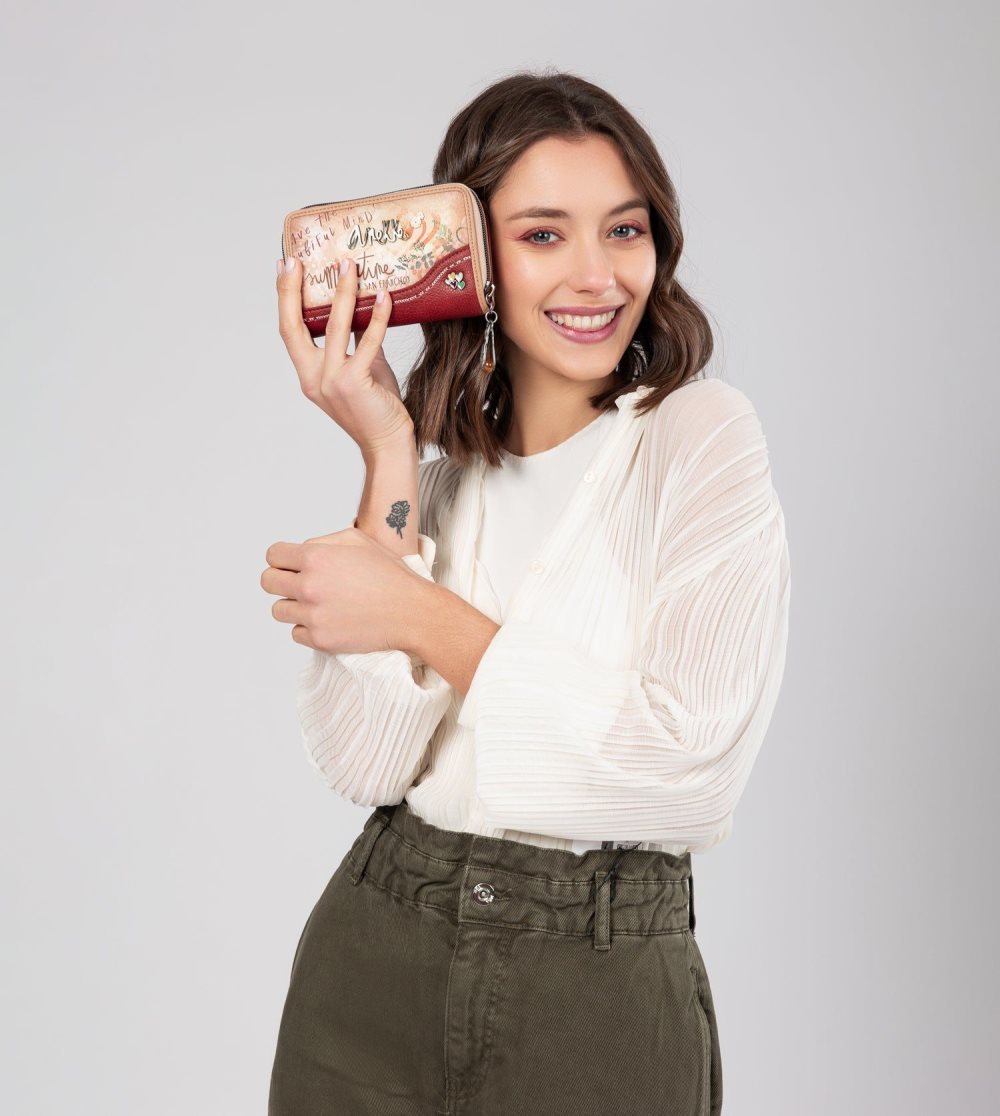 Portfele Anekke Flowers Medium Rfid Wallet Damskie | 296CSENQR