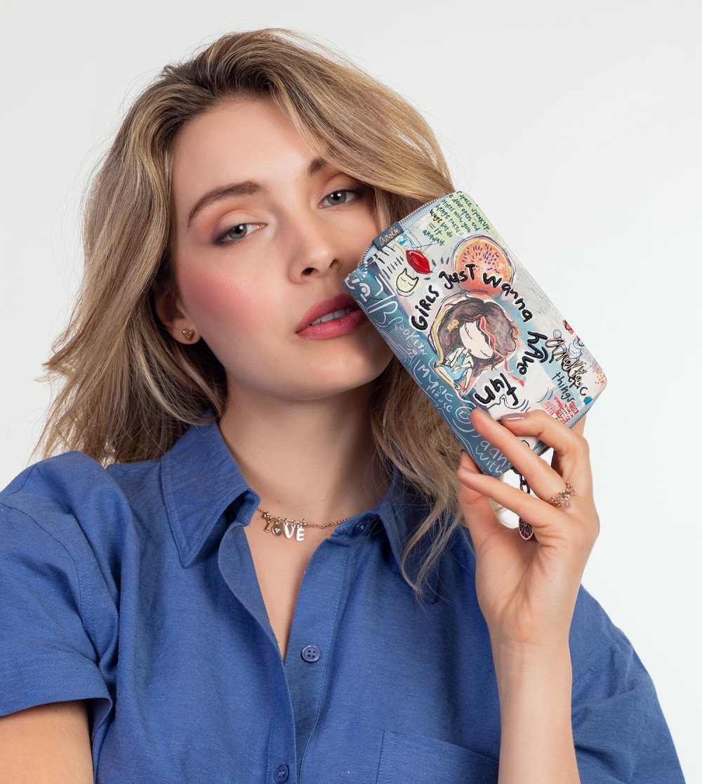 Portfele Anekke Fun & Music Large Printed Wallet Anekke Damskie | 170HGYTOD
