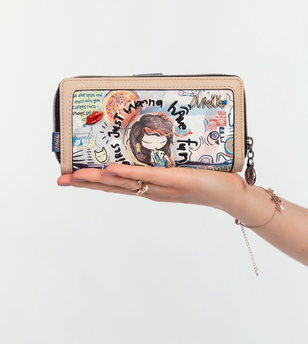 Portfele Anekke Fun & Music Large Printed Wallet Damskie | 485UPBGLI