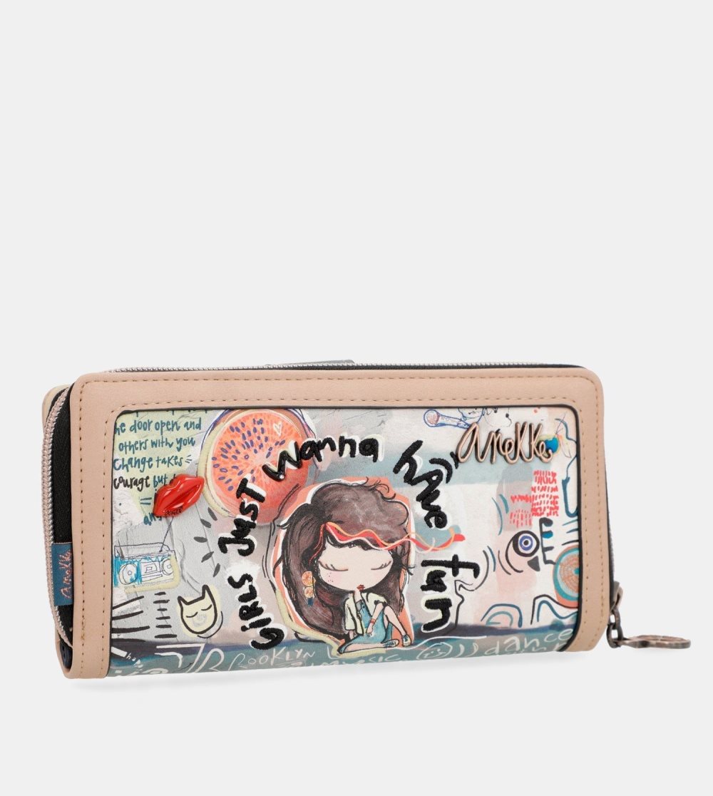 Portfele Anekke Fun & Music Large Printed Wallet Damskie | 485UPBGLI