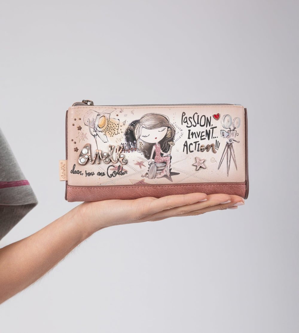 Portfele Anekke Hollywood Flexible Large Rfid Wallet Damskie | 074XQZCOK