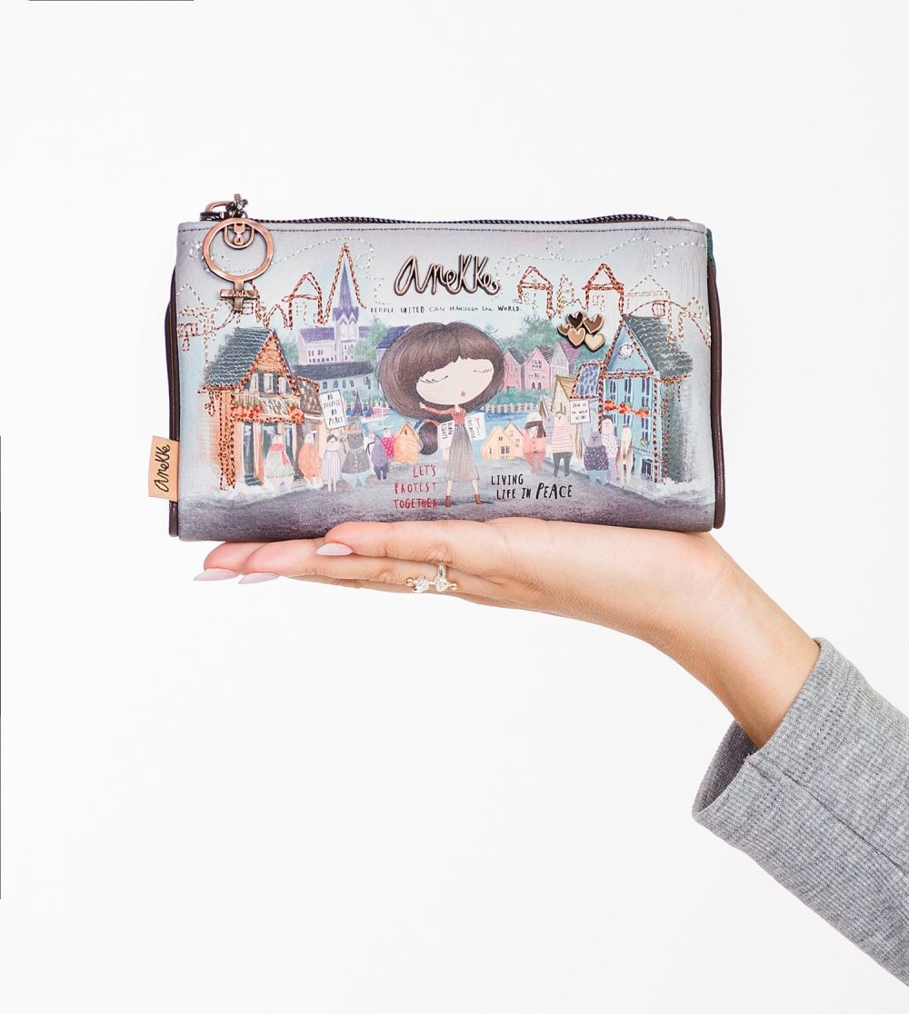 Portfele Anekke Large Flexible Material Wallet Voice Damskie | 296VHPANR