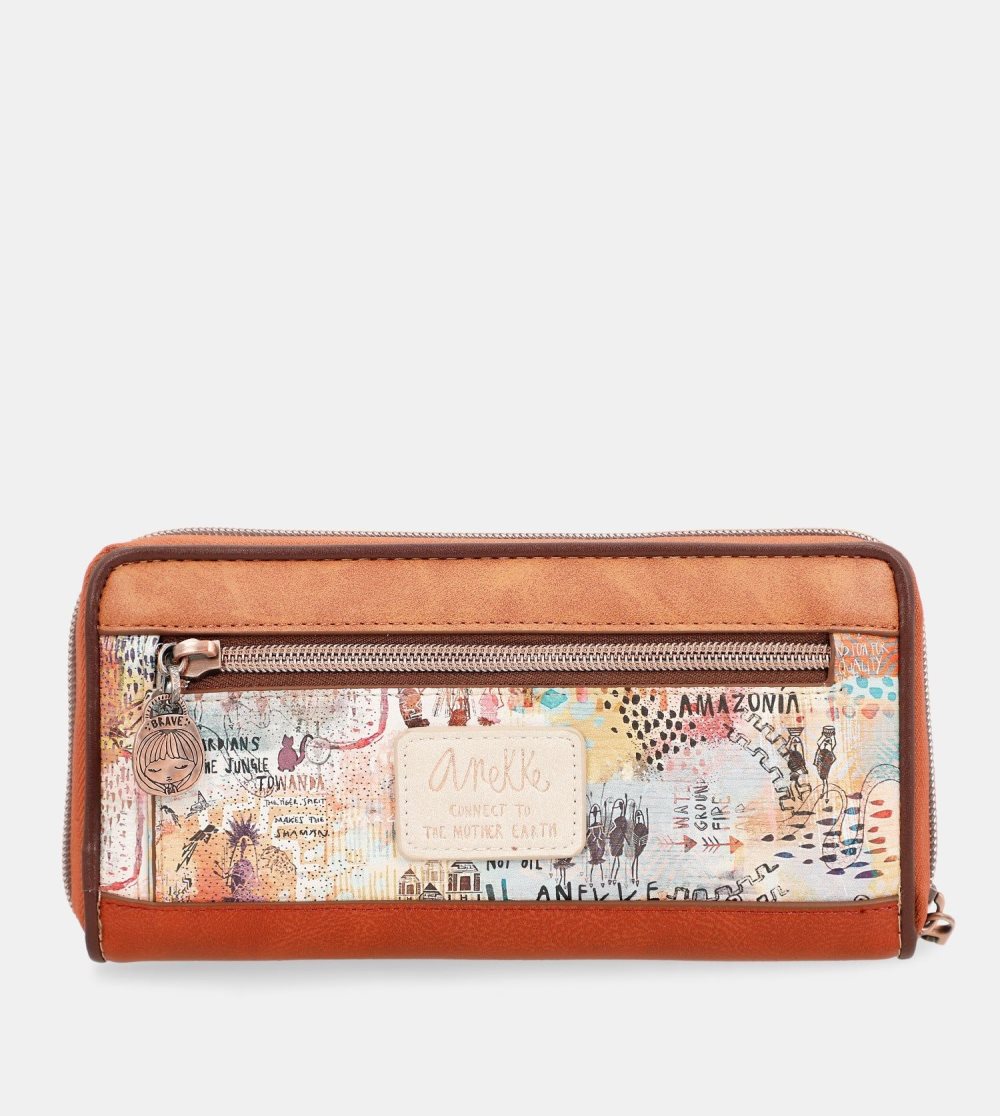 Portfele Anekke Menire Large Rfid Embossed Wallet Damskie | 608SUHEYX