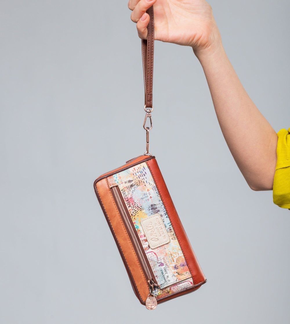 Portfele Anekke Menire Large Rfid Embossed Wallet Damskie | 608SUHEYX
