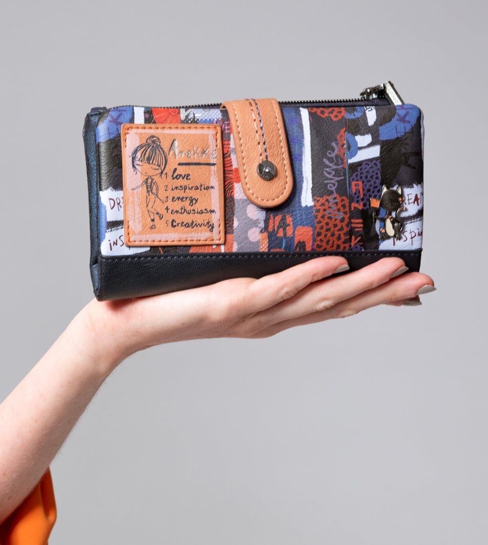 Portfele Anekke Nagare Large Flexible Rfid Wallet Damskie | 482UBYNWK