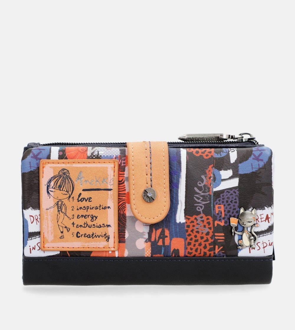 Portfele Anekke Nagare Large Flexible Rfid Wallet Damskie | 482UBYNWK