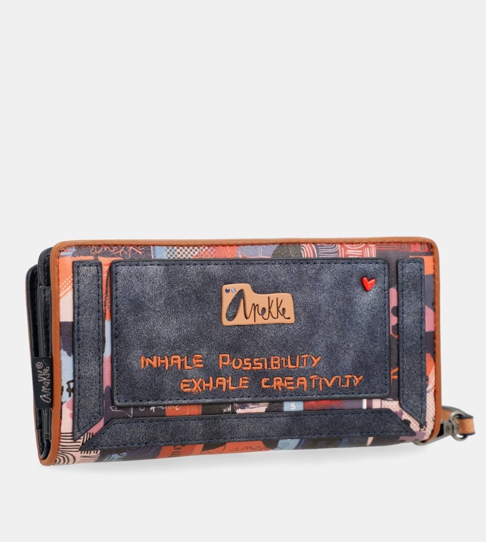 Portfele Anekke Nagare Large Rfid Wallet Damskie | 853HAQBOU