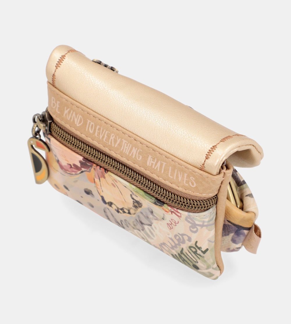 Portfele Anekke Nature Pachamama Gold Flap Wallet Damskie | 089RHUKQM