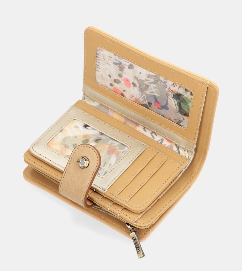 Portfele Anekke Nature Pachamama Gold Medium Rfid Wallet Damskie | 817LXPEDO