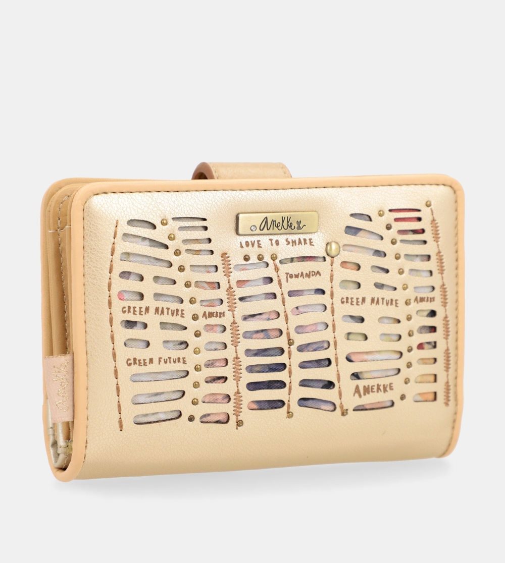 Portfele Anekke Nature Pachamama Gold Medium Rfid Wallet Damskie | 817LXPEDO
