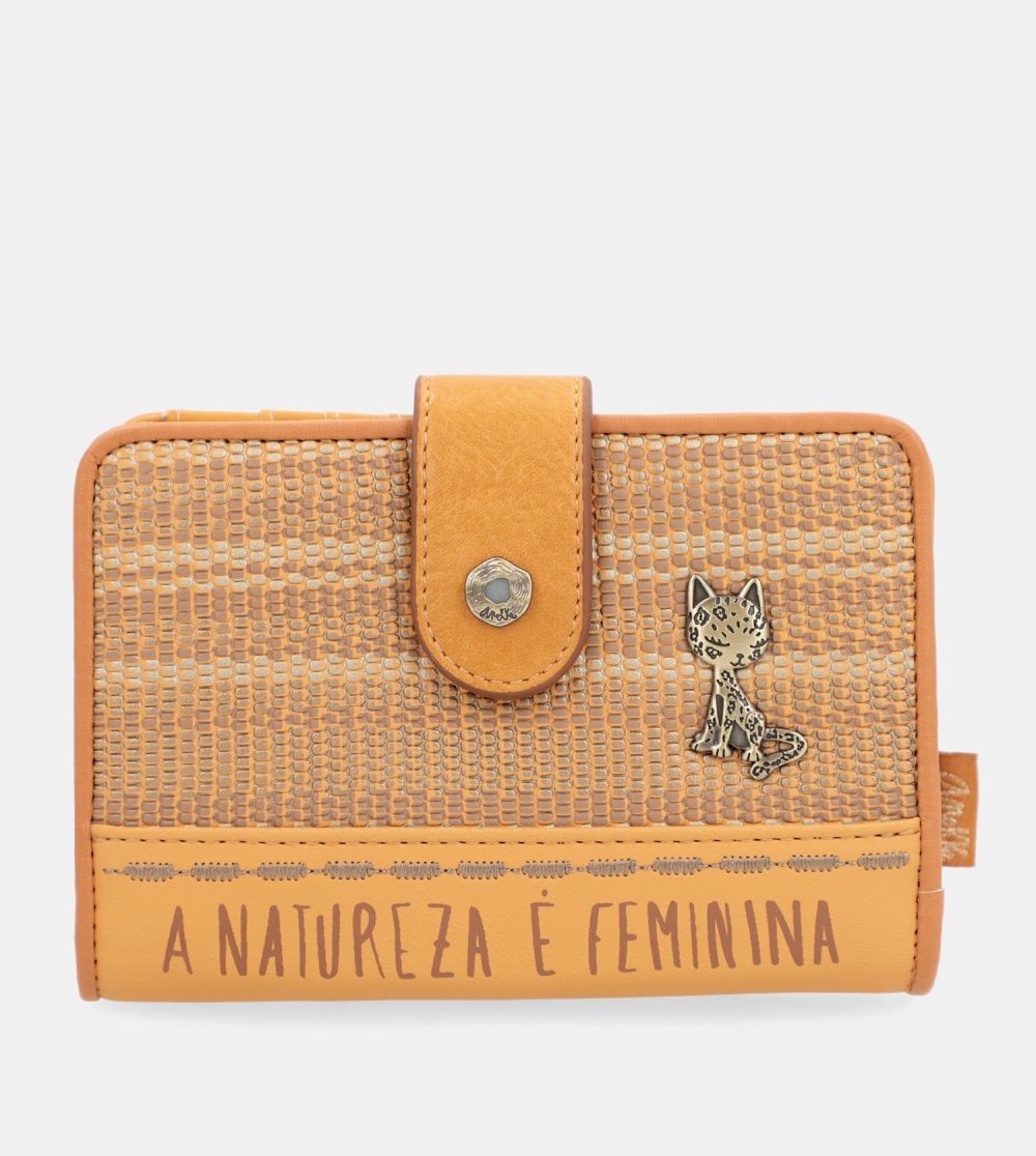 Portfele Anekke Nature Pachamama Medium Rfid Wallet Ochre Ocher Damskie | 014XVUERS