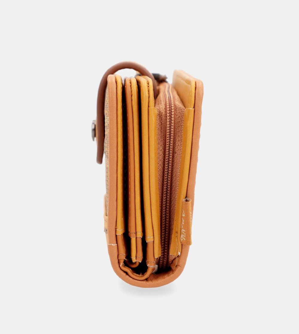 Portfele Anekke Nature Pachamama Medium Rfid Wallet Ochre Ocher Damskie | 014XVUERS