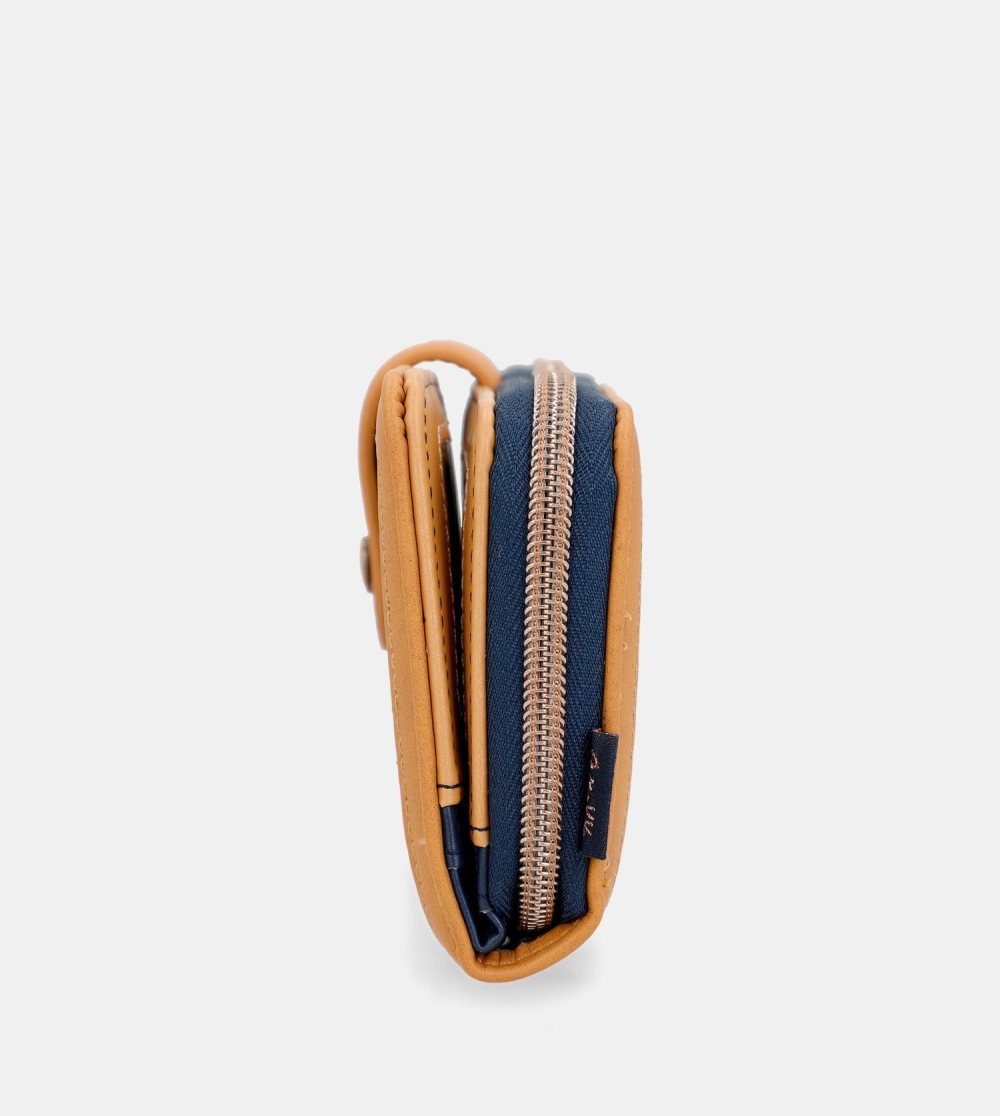 Portfele Anekke Nature Pachamama Navy Blue Large Rfid Wallet Damskie | 987ALXYHO