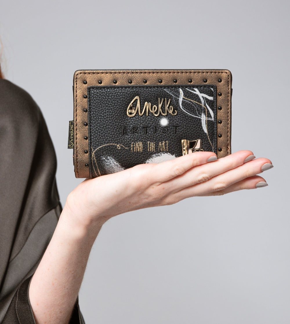 Portfele Anekke Nature Shodo Black Flexible Rfid Wallet Damskie | 403WKRZAF