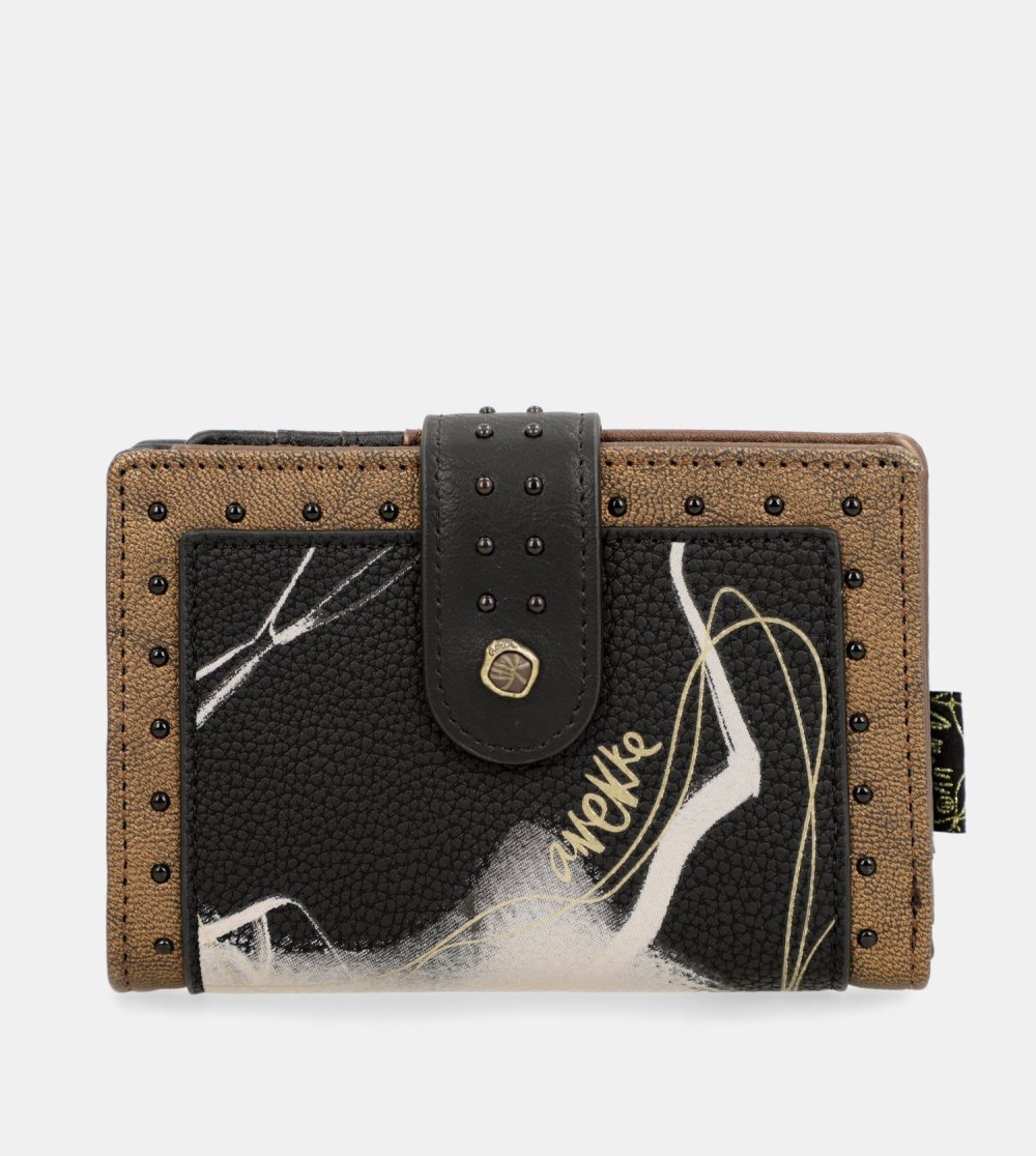 Portfele Anekke Nature Shodo Black Flexible Rfid Wallet Damskie | 403WKRZAF