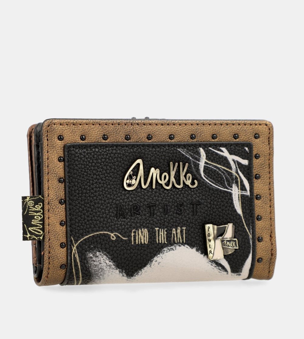 Portfele Anekke Nature Shodo Black Flexible Rfid Wallet Damskie | 403WKRZAF