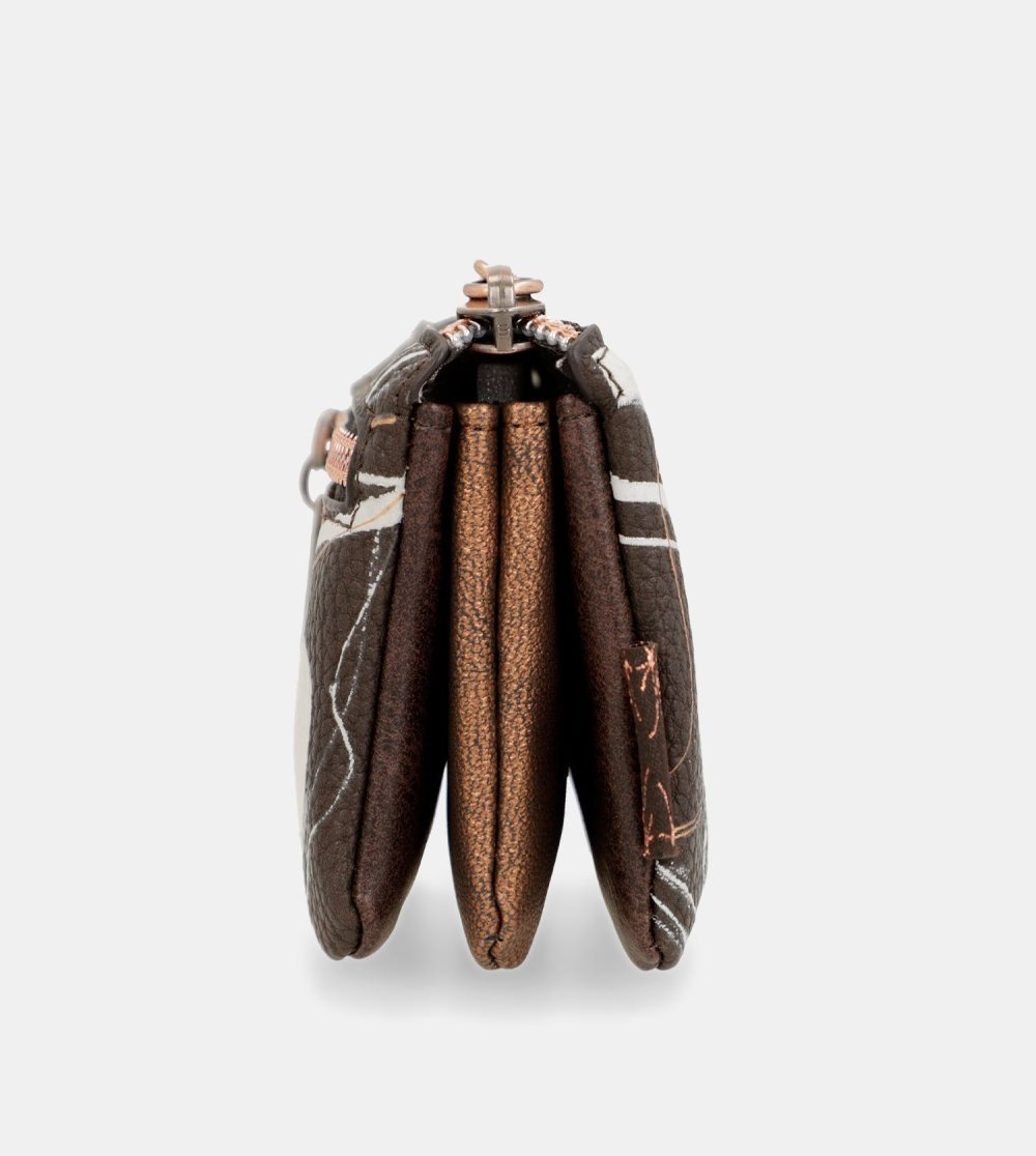 Portfele Anekke Nature Shodo Brown 3 Compartment Purse Damskie | 527ZYOHCT