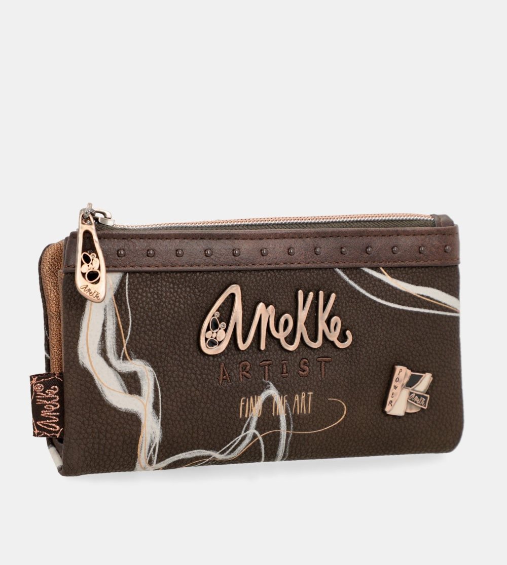 Portfele Anekke Nature Shodo Brown Rfid Flexi Wallet Brown Damskie | 125IHRYKL