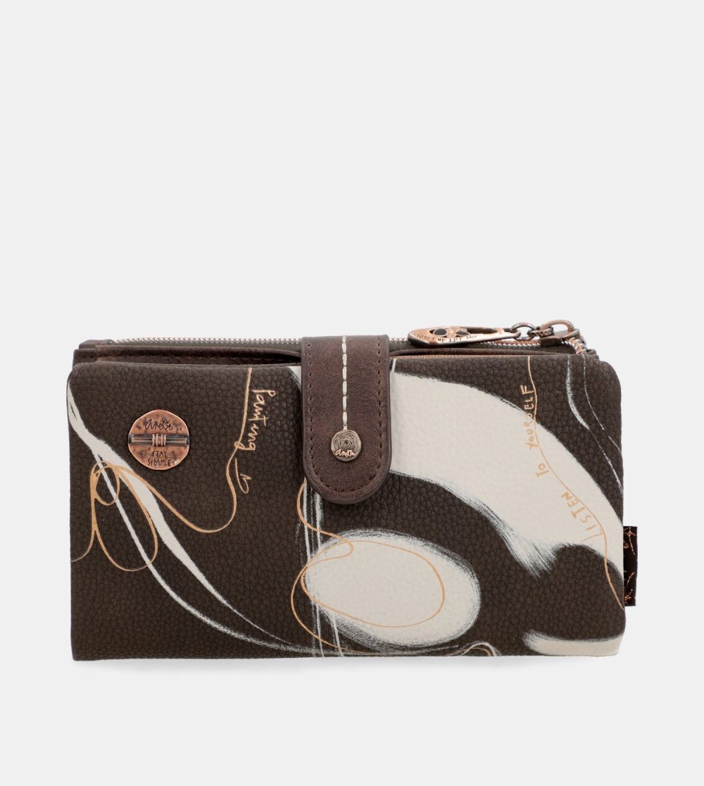 Portfele Anekke Nature Shodo Brown Rfid Flexi Wallet Brown Damskie | 125IHRYKL