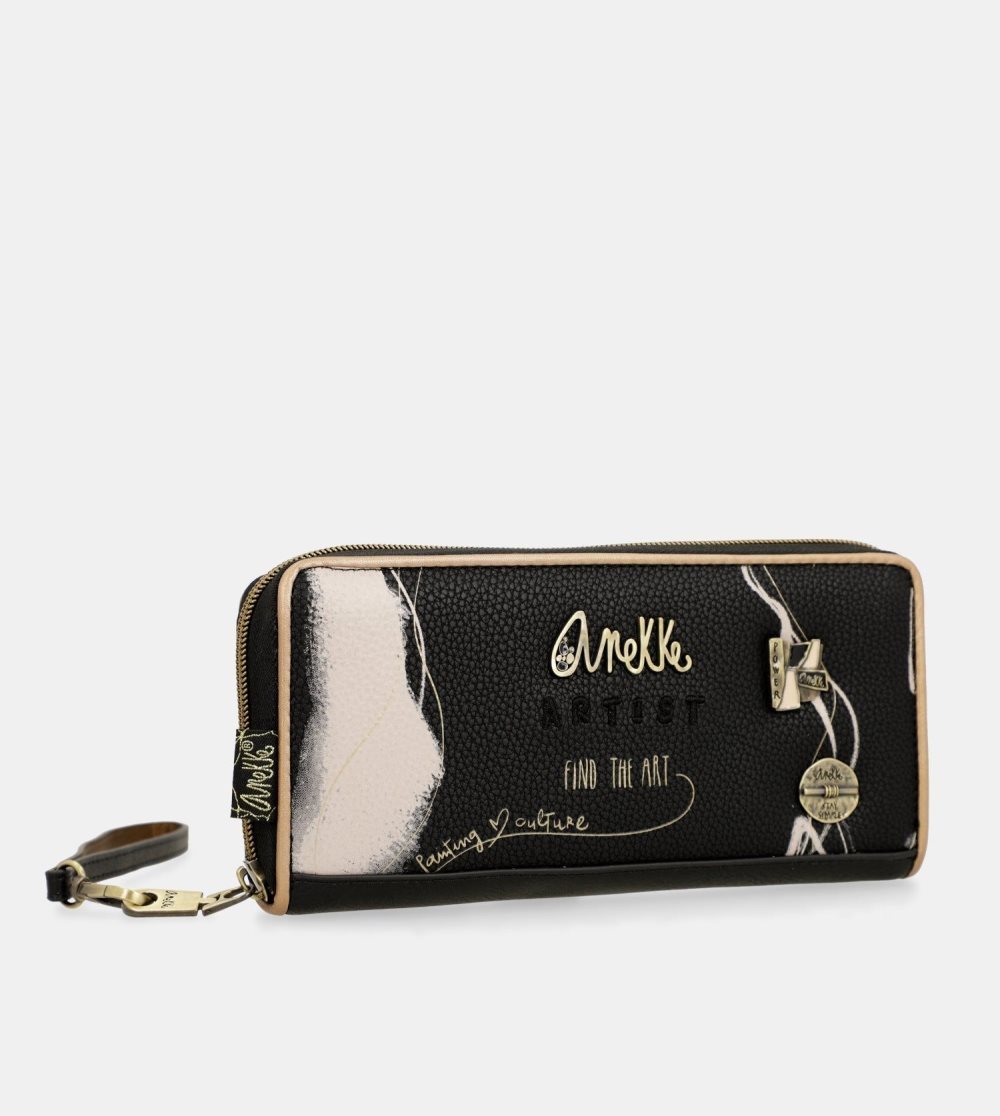 Portfele Anekke Nature Shodo Large Black Rfid Wallet Damskie | 629CLEGRX