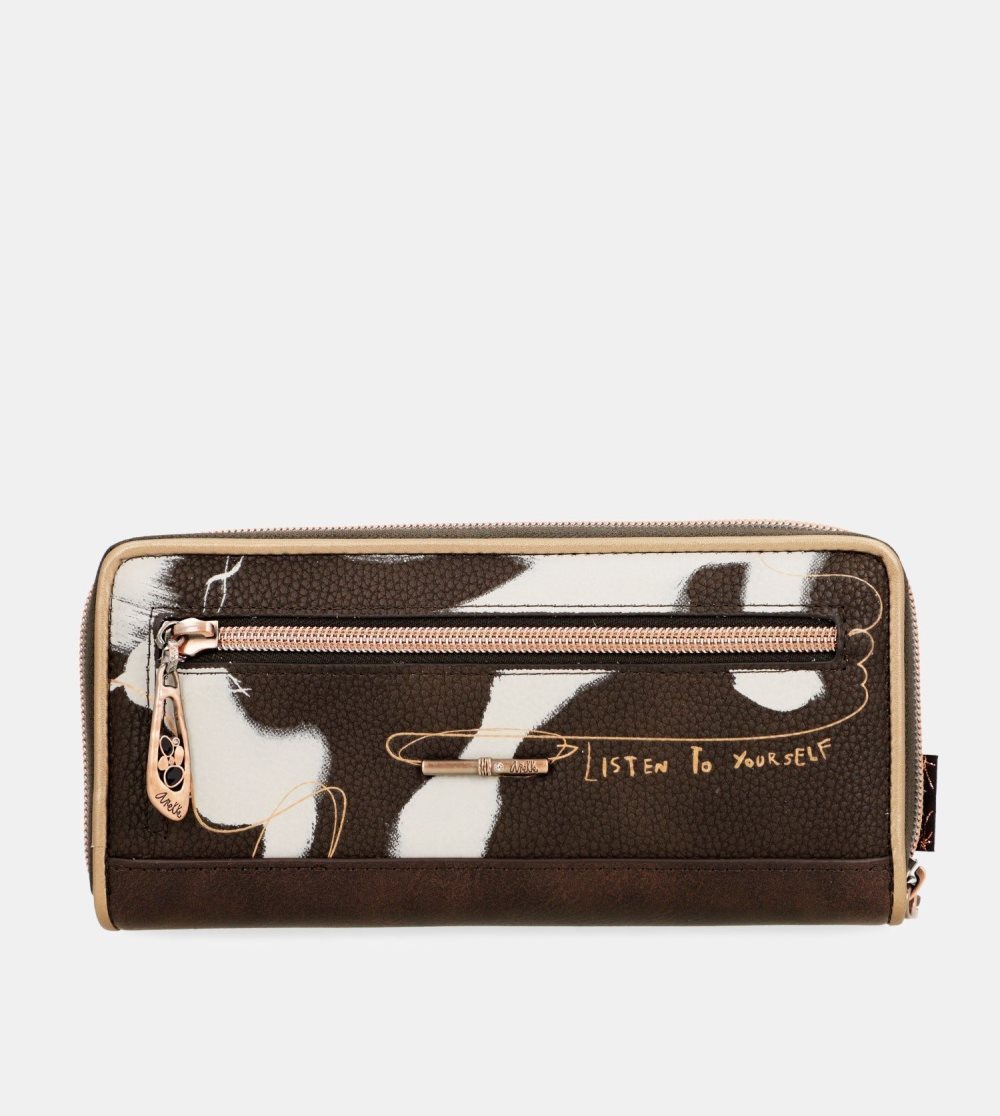 Portfele Anekke Nature Shodo Large Brown Rfid Wallet Damskie | 513CLRKXG