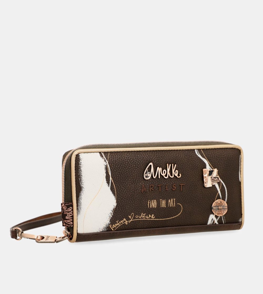 Portfele Anekke Nature Shodo Large Brown Rfid Wallet Damskie | 513CLRKXG
