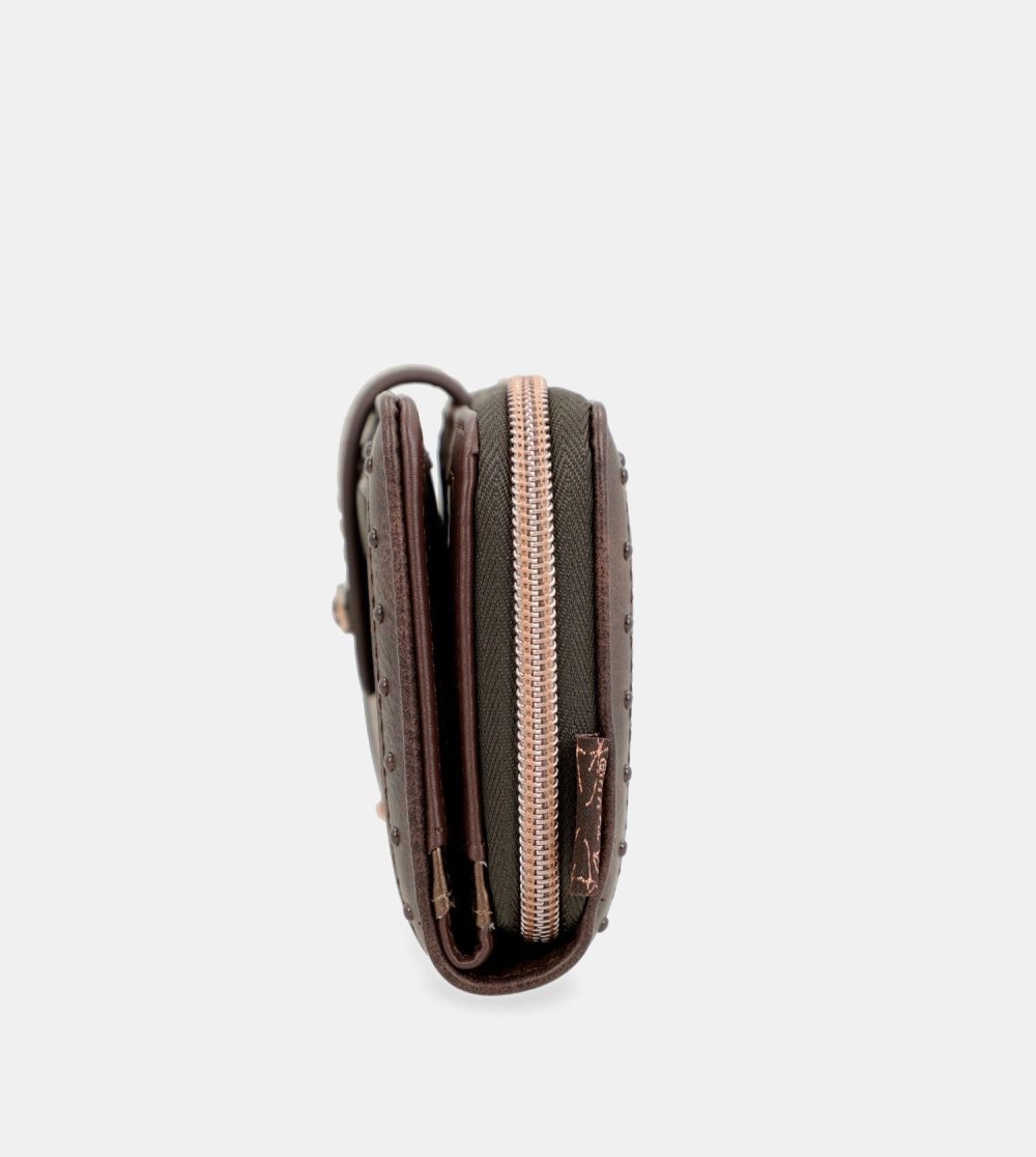 Portfele Anekke Nature Shodo Large Brown Rfid Wallet Nature Shodo Damskie | 742UPMIGN