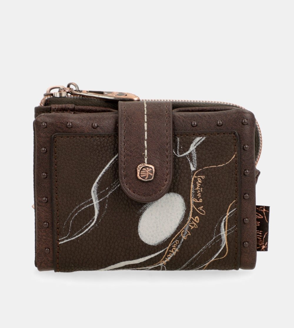 Portfele Anekke Nature Shodo Small Brown Rfid Wallet Damskie | 763BTFPYE