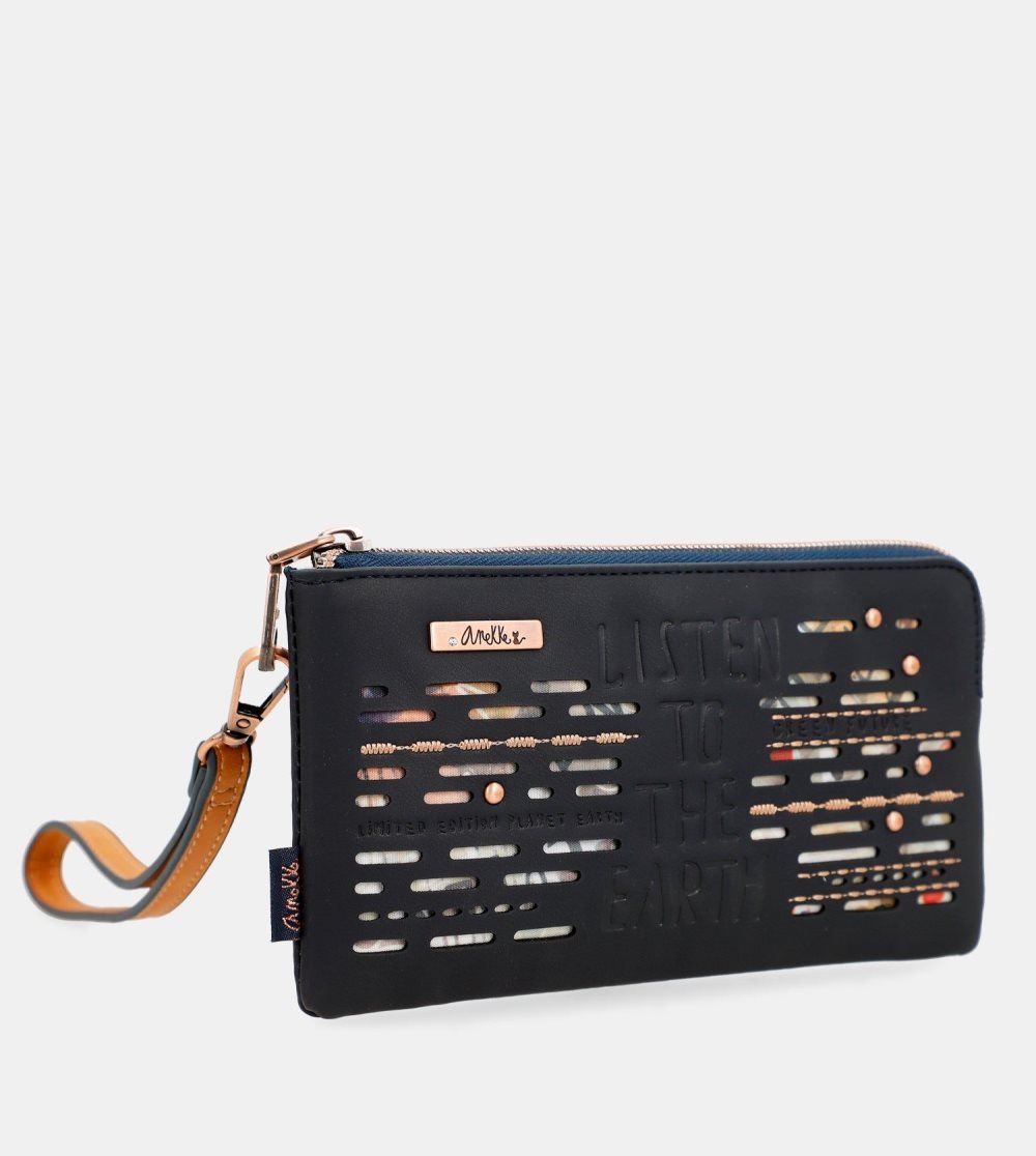 Portfele Anekke Navy Blue Rfid Wallet Nature Pachamama Damskie | 238CYEQDL