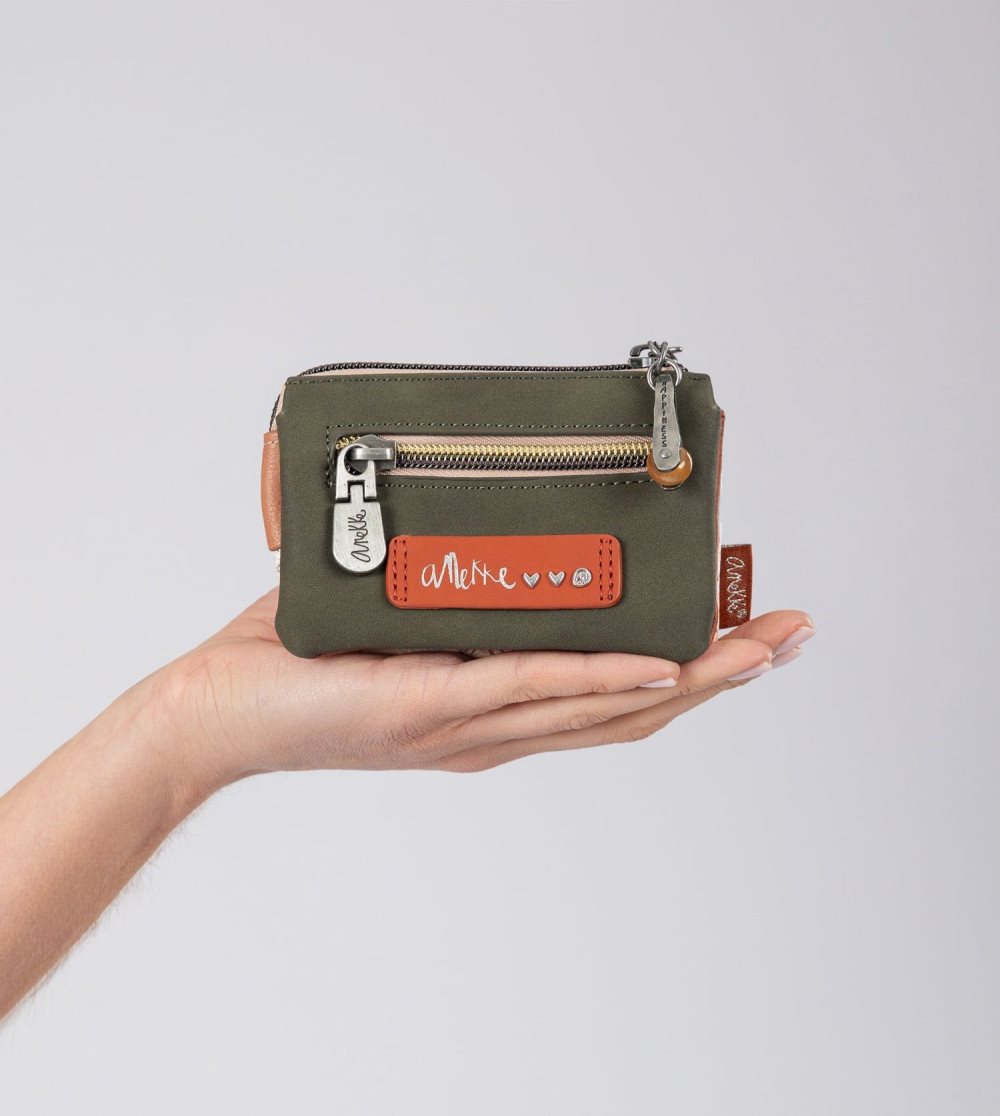 Portfele Anekke Peace & Love Camel 3-compartment Coin Purse Damskie | 983DPSNMZ