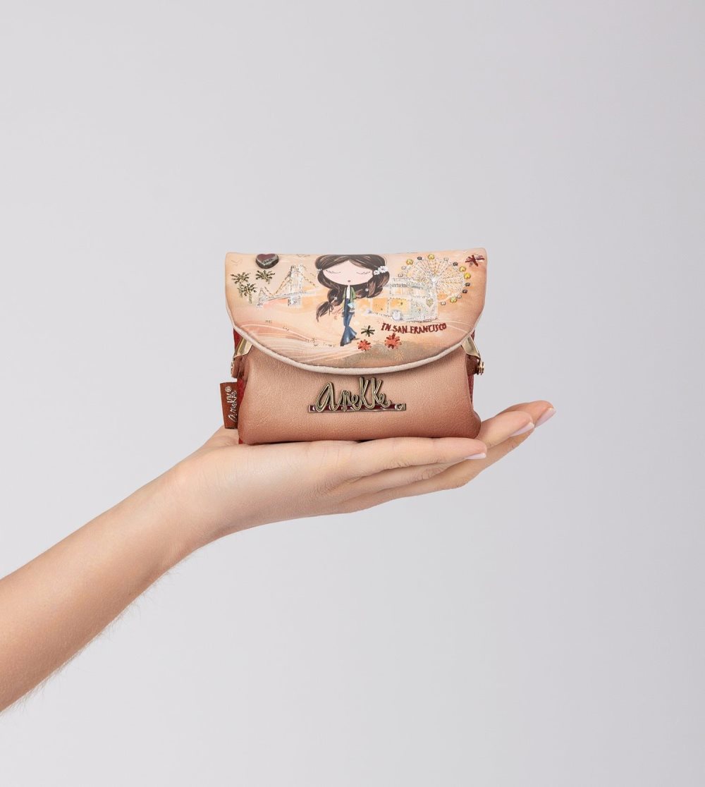 Portfele Anekke Peace & Love Camel Coin Purse With Flap Damskie | 710ADVUJC