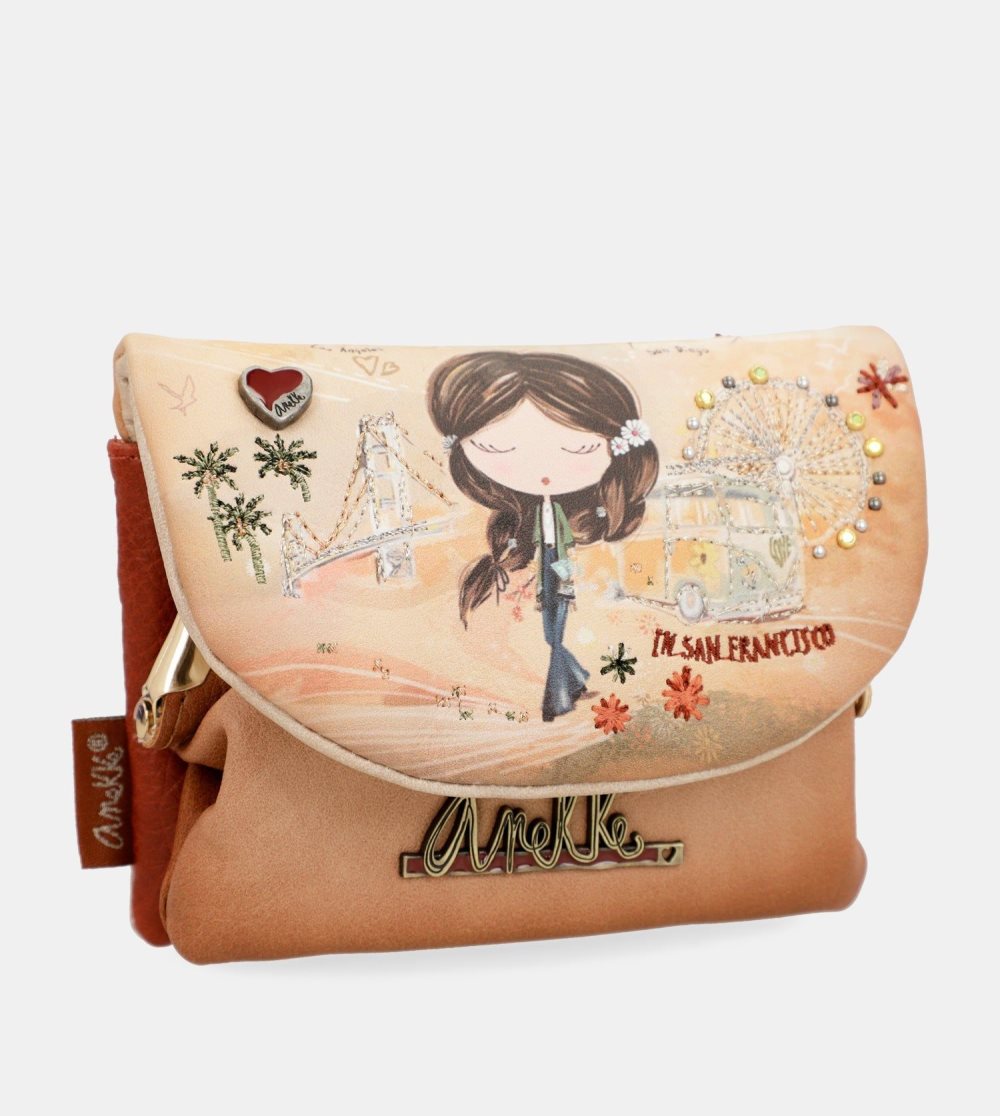 Portfele Anekke Peace & Love Camel Coin Purse With Flap Damskie | 710ADVUJC