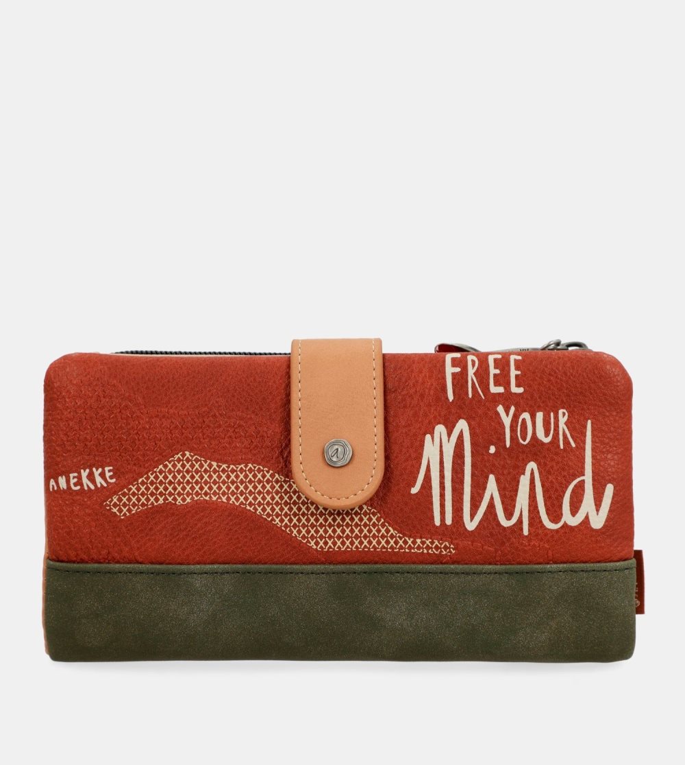Portfele Anekke Peace & Love Camel Large Rfid Wallet Damskie | 935GPEUDV