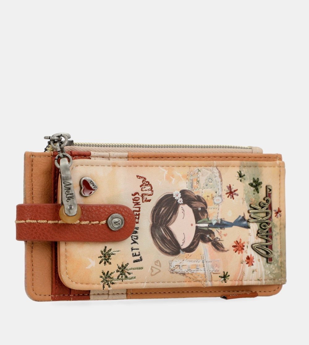Portfele Anekke Peace & Love Camel Rfid Card Holder Damskie | 608XJSIYP