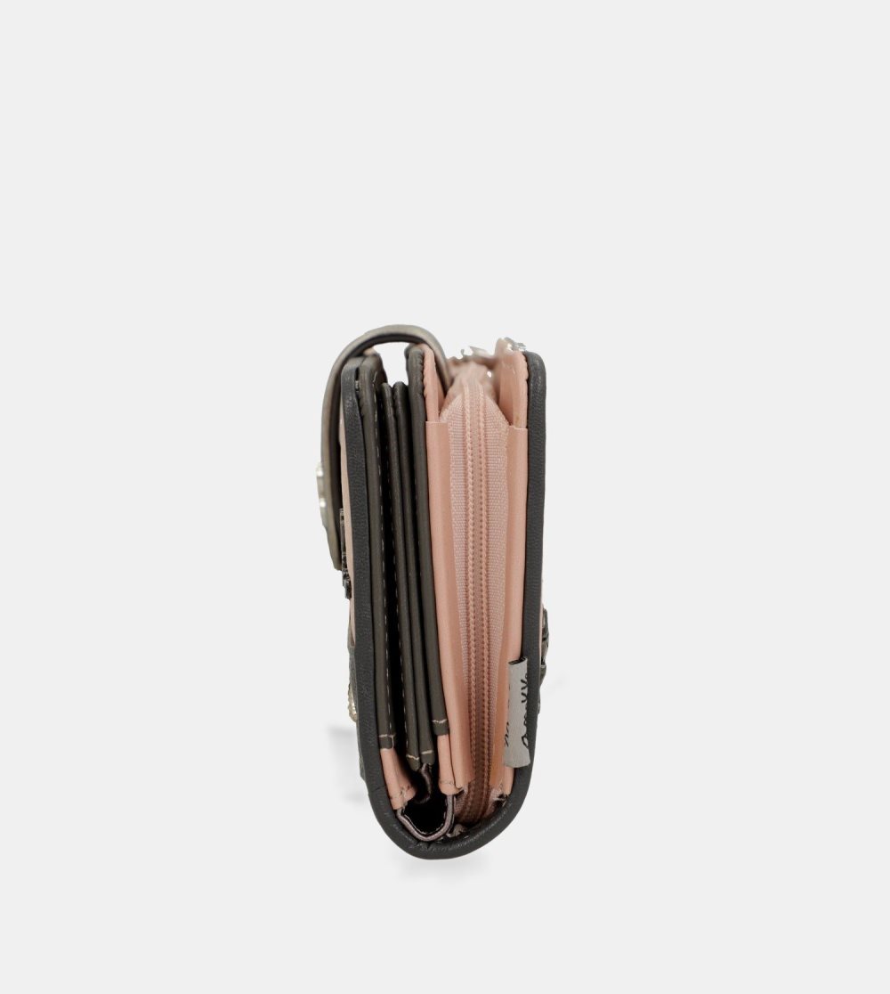 Portfele Anekke Peace & Love Pink Large Rfid Wallet Damskie | 683HABOWJ