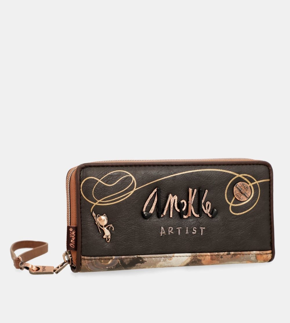 Portfele Anekke Shoen Brush Large Wallet Damskie | 850VSBQMD